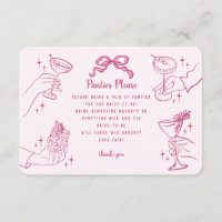 Pink Retro Cocktail Party Panties Please Insert