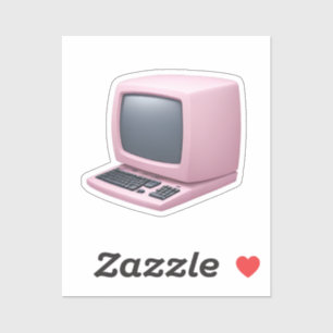 Pink Retro Computer Emoji