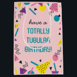 Pink Retro Funny 80s Slang Birthday Gift Bag<br><div class="desc">Send your bud this funny,  colourful birthday gift bag and let them know how cool,  radical,  bodacious,  tubular,  and awesome of a person they are. Words are personalizable for easy customisation for your unique pal.</div>