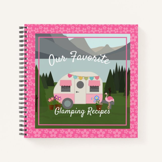 Pink Retro Glamper Notebook (Front)