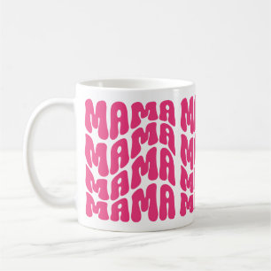 Pink Retro Groovy Cute Mama Mothers Day Mom Coffee Mug