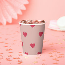 Pink Retro Heart Y2K Pattern With Pink Background