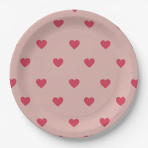 Pink Retro Heart Y2K Pattern With Pink Background