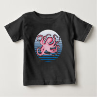 Pink Retro Octopus