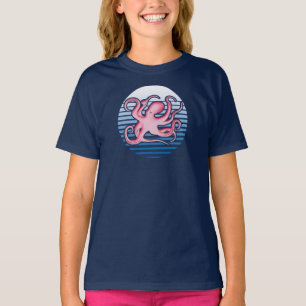 Pink Retro Octopus T-Shirt