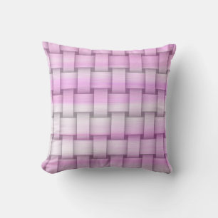 Pink retro stripes graphic design cushion