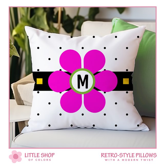 Pink Retro Style Flower Power Cushion (Creator Uploaded)