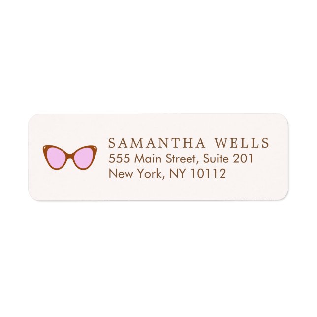  Pink Retro Sunglasses Personalised  (Front)