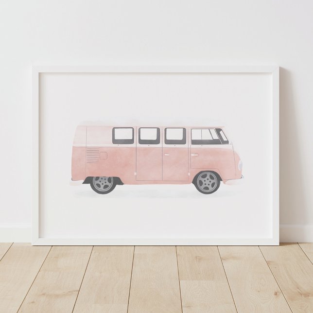 Pink Retro Van Nursery Decor (Creator Uploaded)