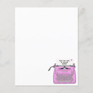 Pink Retro Vintage Typewriter Desktop Personalised