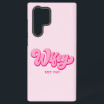 Pink Retro Wifey Est. Year Bride Fiancé  Samsung Galaxy Case<br><div class="desc">This is a Pink Retro Wifey Est. Year Bride Fiancé Samsung Galaxy Phone Case!</div>