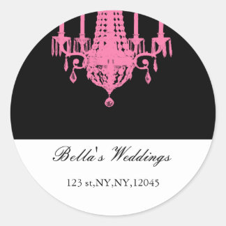 pink Return address label