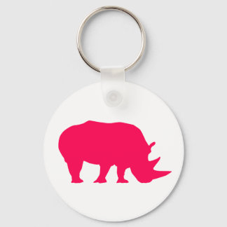 Pink Rhino Key Ring