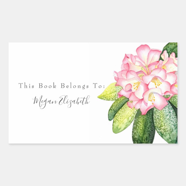 Pink Rhod Rectangular Sticker (Front)