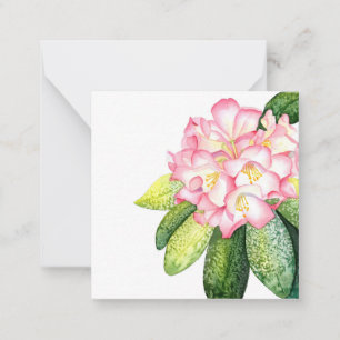 'Pink Rhod' Watercolor Card