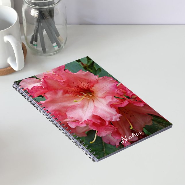 Pink Rhododendron Bloom Floral Notebook (In Situ)