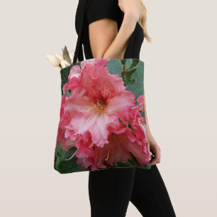Pink Rhododendron Bloom Floral Tote Bag