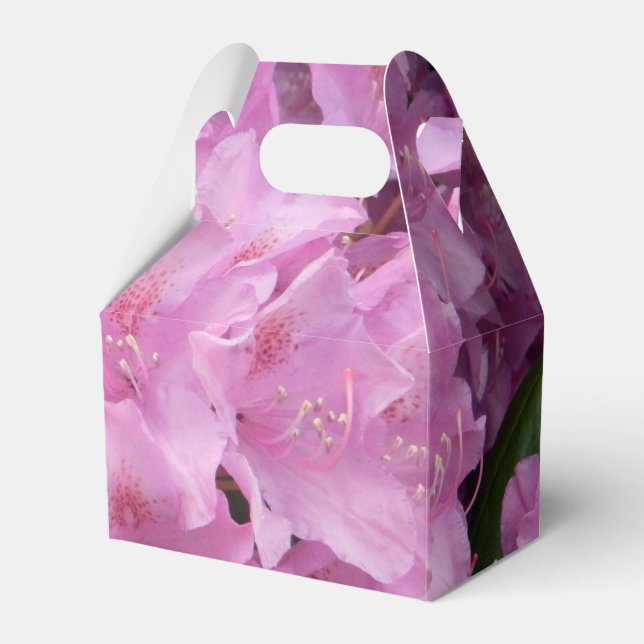 Pink Rhododendron Floral Favour Box (Front Side)