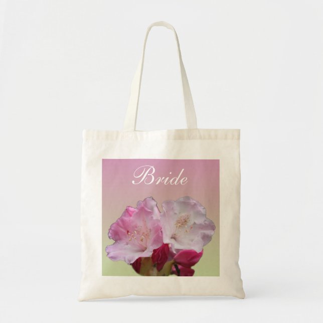 pink rhododendron flowers  bride/groom bag (Front)