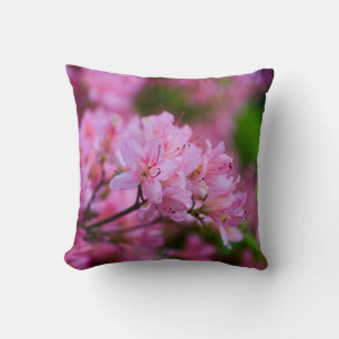 Pink Rhododendron Throw Pillow