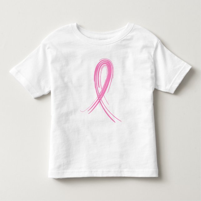 Pink Ribbon 2 Breast Cancer Toddler T-Shirt (Front)