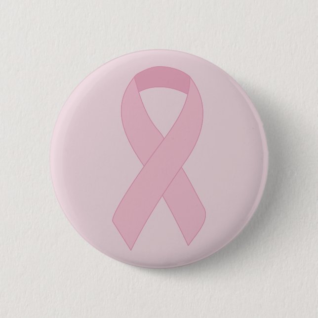 Pink Ribbon 6 Cm Round Badge (Front)