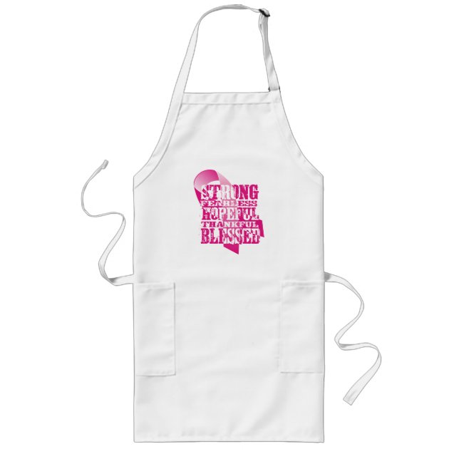 Pink Ribbon - Affirmations Long Apron (Front)