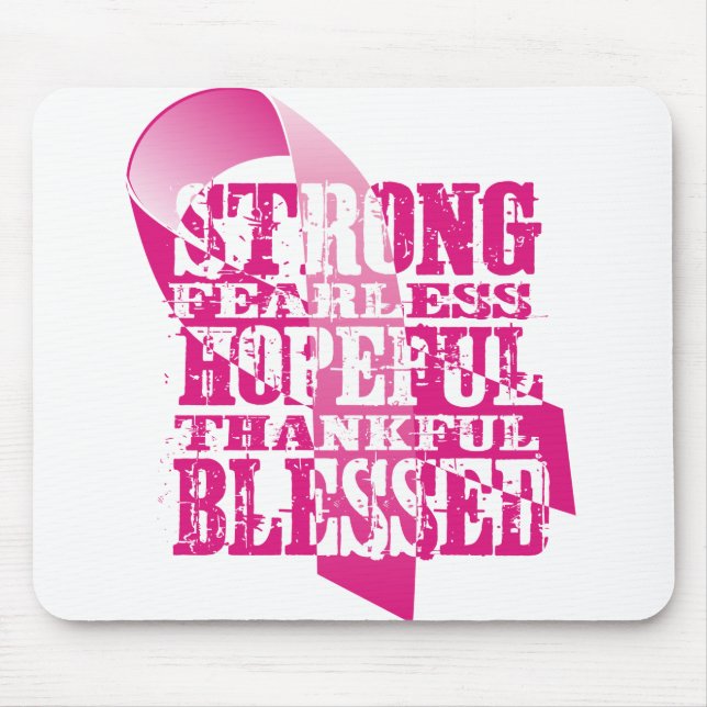 Pink Ribbon - Affirmations Mouse Pad (Front)