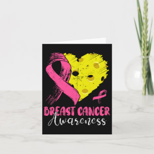 Pink Ribbon And Picklell Ll Heart Breast Cancer Wa Card
