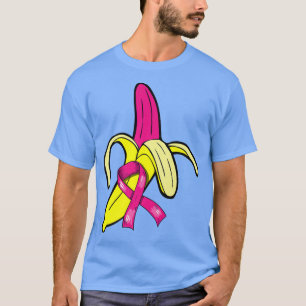 Pink Ribbon Banana Lazy Halloween Costume Breast C T-Shirt