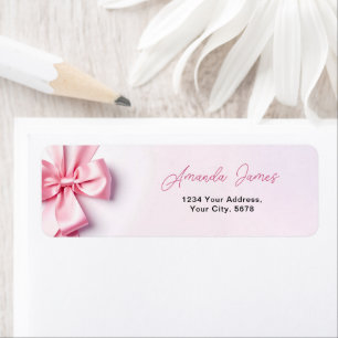 Pink Ribbon Bow Address