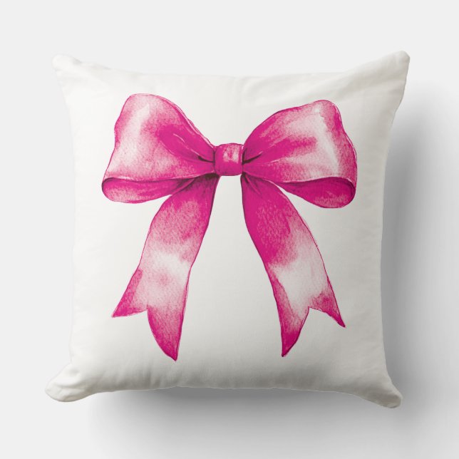 Pink ribbon bow cushion (Front)