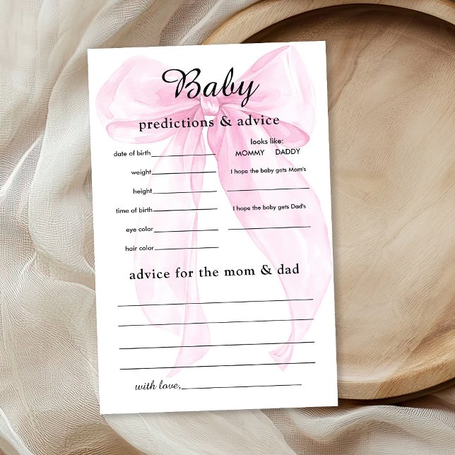 Pink Ribbon Bow Predictions and Advice Flyer (Creator Uploaded)