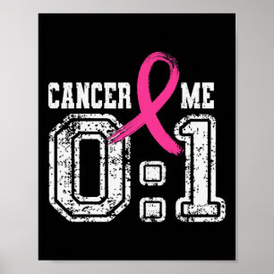 Pink Ribbon Breast Cancer Awareness Caner 0 Me 1 F Poster