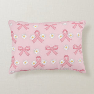 Pink Ribbon Breast Cancer Awareness Decorative Cushion