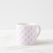 Pink Ribbon Breast Cancer Awareness Espresso Mug (Front Right)