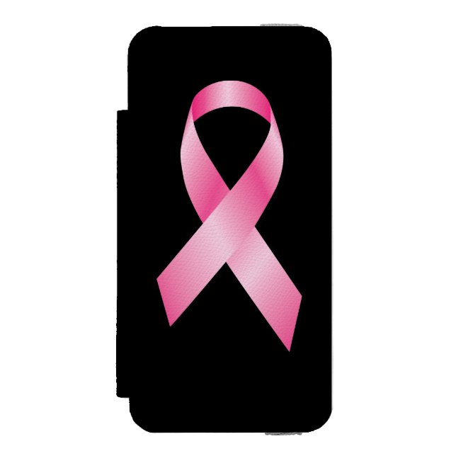 Pink Ribbon - Breast Cancer Awareness Incipio iPhone Wallet Case (Folio Front)