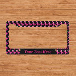 Pink Ribbon Breast Cancer Awareness License Plate  Licence Plate Frame<br><div class="desc">This design may be personalised in the area provided by changing the photo and/or text. Or it can be customised by choosing the click to customise further option and delete or change the colour, the background, add text, change the text colour or style, or delete the text for an image...</div>
