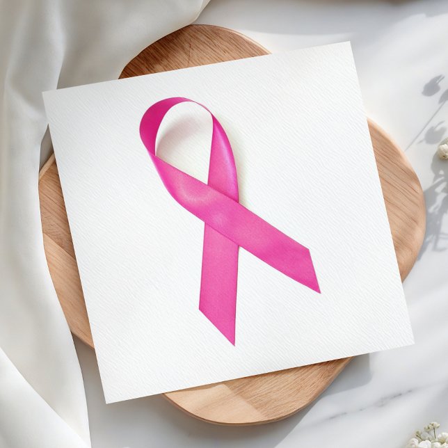 Pink Ribbon Breast Cancer Awareness Napkin (Creator Uploaded)