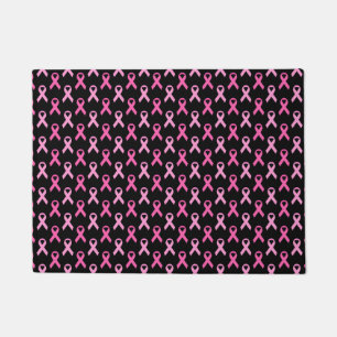 Pink Ribbon Breast Cancer Awareness Pattern Doormat