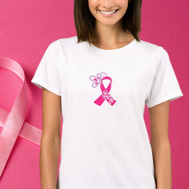 Pink Ribbon Breast Cancer Awareness T-Shirt (Creator Uploaded)