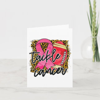 Pink Ribbon Breast Cancer Awareness Tackle Cancer  Card