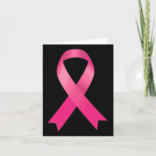 Pink Ribbon Breast Cancer Awareness Women Men Kids Card