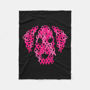 Pink Ribbon Breast Cancer Awarenesss  Fleece Blanket