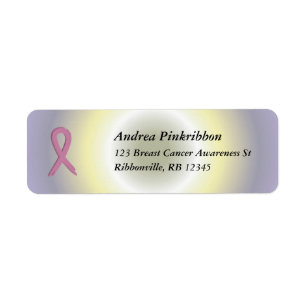 Pink Ribbon Breast Cancer colourful radial La