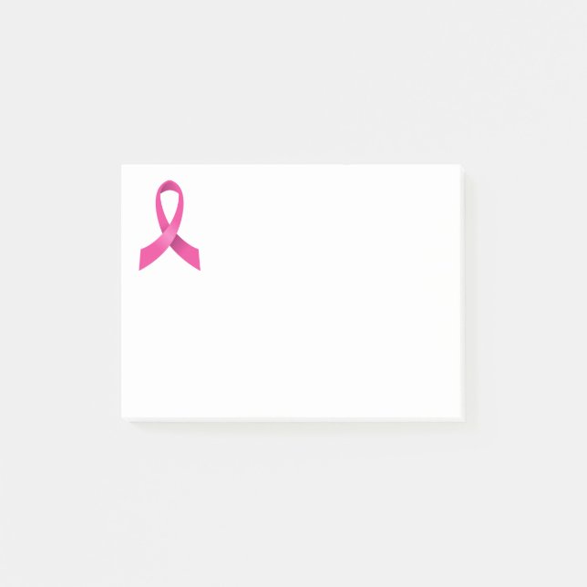 Pink Ribbon Breast Cancer Faith Hope Love Post-it Notes (Front)