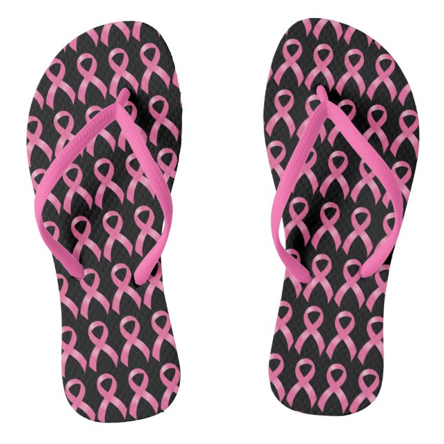 Pink Ribbon Breast Cancer Jandals (Footbed)