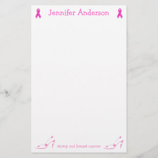 Pink Ribbon Breast Cancer stationery