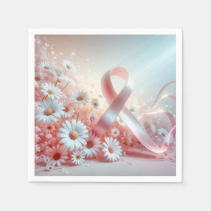 Pink Ribbon Breast Cancer Support Napkin