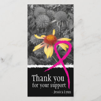 Pink Ribbon Breast Cancer Support Photo Card